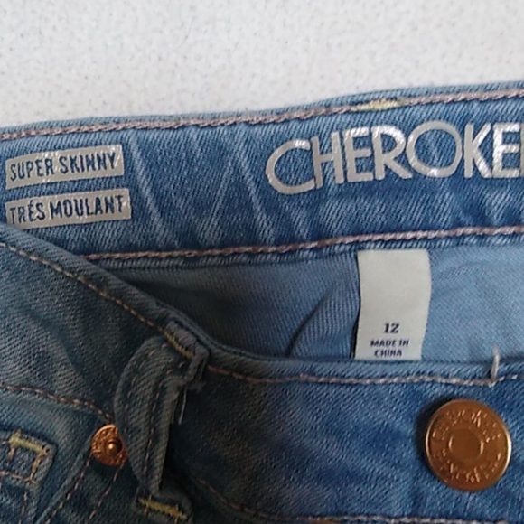 Cherokee Super Skinny, Stretch Jeans Girls Size 12 - Picture 7 of 7